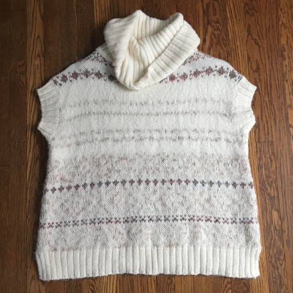 Free People Snow Bunny sweater cowl S fair isle - Picture 3 of 4